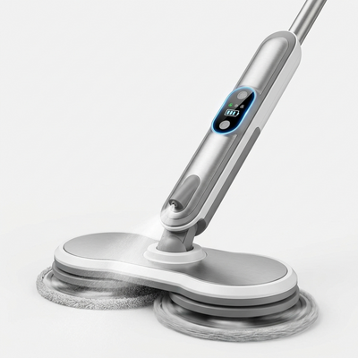 600RPM Cordless Electric Mop | Floor Scrubber | Spray Function & LED Light