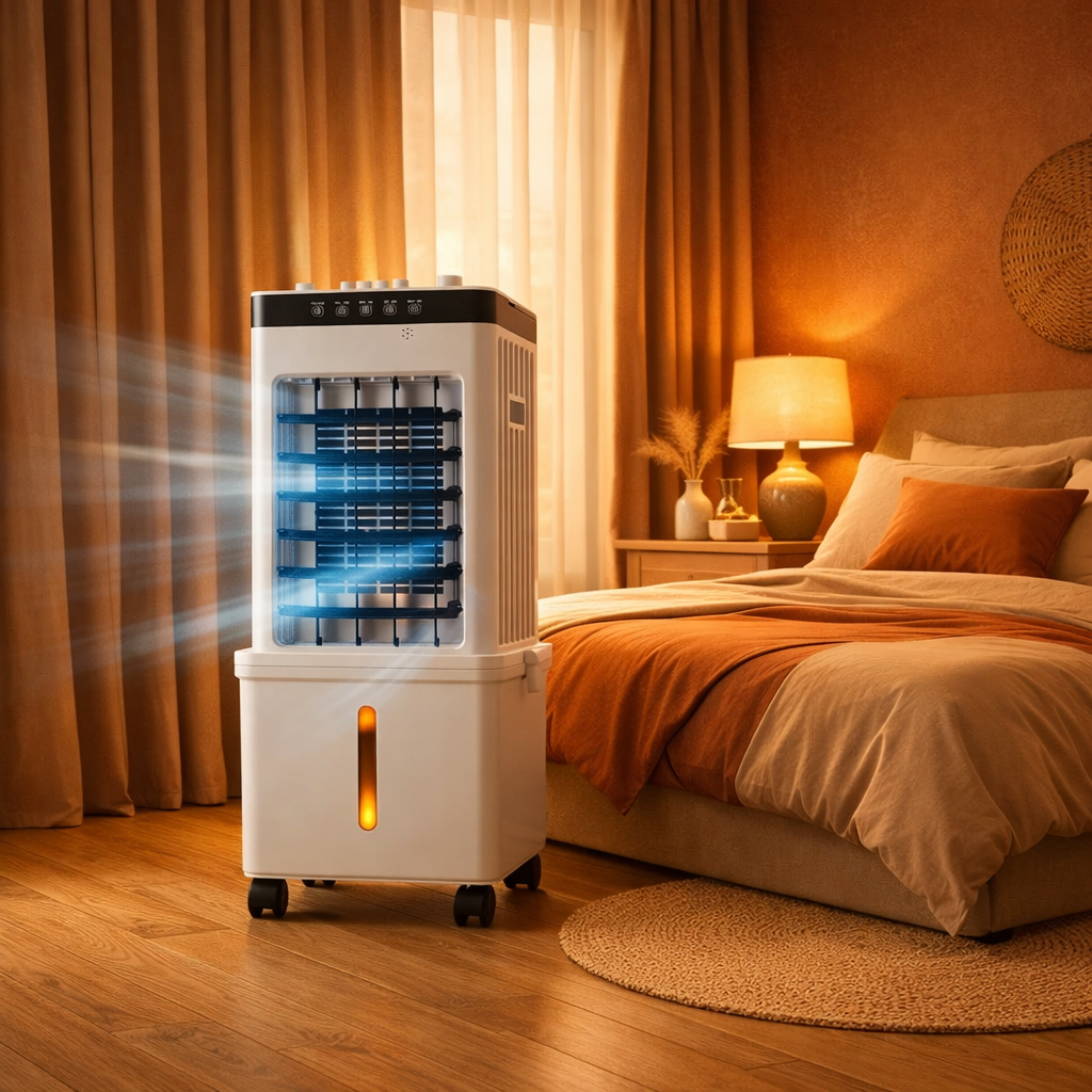 Climatiseur Mobile 3-en-1 — Refroidisseur, Humidificateur & Purificateur d'Air Portable