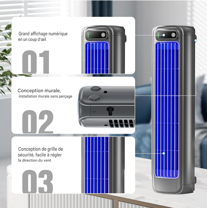 Ventilateur Mural Portable 3 Vitesses